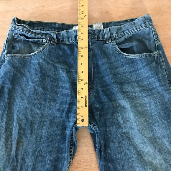 Levi's Silver Tab Wide Leg Bootcut Jeans Men 36x30 Blue Mid Rise Medium Wash - Picture 8 of 12